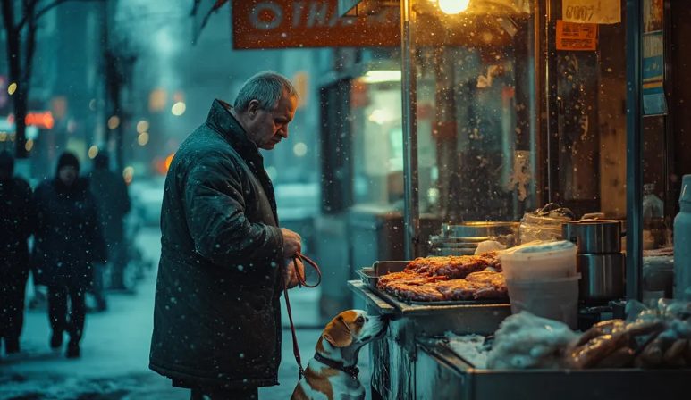 Vettem egy shawarmát és kávét egy hajléktalannak – egy üzenetet adott nekem, ami mindent megváltoztatott.